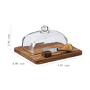 Axyaa Acacia Wood Butter Box Cheese Plate Set