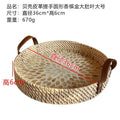 Axyaa Rattan Woven Storage Basket and Snack Tray - High-Grade Fruit Plate
