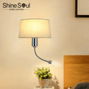 Axyaa Nordic Bedside Fabric Lamp Modern American Bedroom Retro Indoor Night Lighting