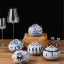 Axyaa Retro Ceramic Stew Pot with Lid, Chinese Style Creative Clay Cookware