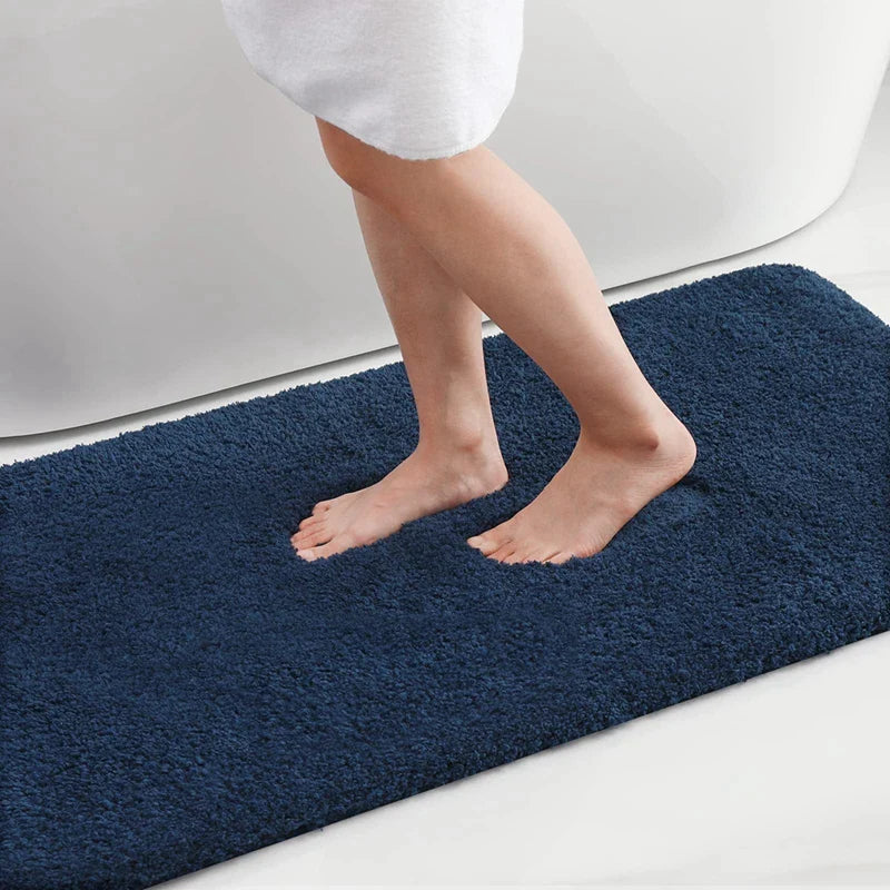 Axyaa Plush Non-Slip Bathroom & Kitchen Floor Mat - Soft, Absorbent, Luxurious Rug