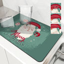 Axyaa Christmas Tree Kitchen Mat: Antiskid & Absorbent Draining Pad for Dishes & Tableware