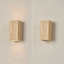 Axyaa Nordic LED Wall Light Square Yellow Travertine Bedside Lamp