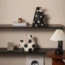 Axyaa Polka Dot Geometric Ceramic Vase Irregular Handmade Flowerpot Home Decoration