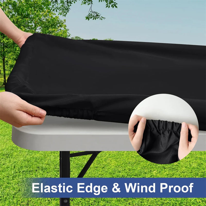 Axyaa Waterproof Rectangle Tablecloth for Folding Tables - 30x72