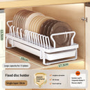 Axyaa Kitchen Pull-out Drainer Storage Rack for Sink Cabinet Tableware Organizing