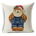 Christmas Santa Claus Pillowcase: Axyaa Linen Decoration for Car Sofa 45cm * 45cm