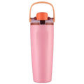 Axyaa Double Wall Vacuum Insulated Water Bottle with Straw - 30oz