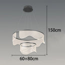 Axyaa LED Staircase Chandeliers Modern Pendant Light for Living Room