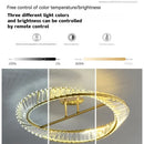 Axyaa Gold Ring Crystal LED Ceiling Light for Bedroom Living Room Hallway