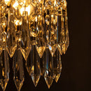 Axyaa Copper Crystal Wall Sconce: Elegant American Retro Style for Bedroom and Living Room