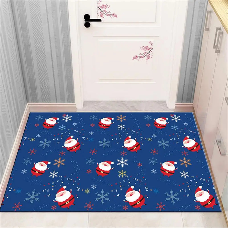 Axyaa Christmas & New Year Home Decor Door Mat - Anti-Slip Floor Rug