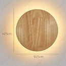 Axyaa Circular Wood LED Indoor Wall Lamp for Bedroom Living Room Wall Atmosphere
