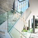 Axyaa Crystal Stair Chandelier: Modern LED Luxury Lighting for Villa Loft