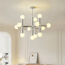 Axyaa Glass Hanging Lamps, LED Chandelier for Living Room, Bedroom, Shop & Bar