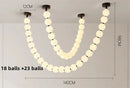Axyaa White Ball LED Pendant Light Chandelier for Stylish Indoor Decor