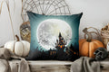 Axyaa Halloween Rainbow Pumpkin Design Cushion Cover