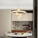 Axyaa Crystal Chandelier Pendant Light - Elegant Luxury Ceiling Fixture for Living Room