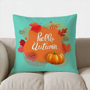 Axyaa Autumn Leaves & Pumpkin Pillow Cover - Sofa Bedroom Car Cushion Cover