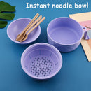 Axyaa Japanese Style Large Capacity Instant Noodle Bowl with Cover