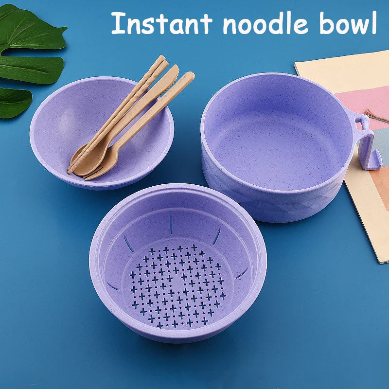 Axyaa Japanese Style Large Capacity Instant Noodle Bowl with Cover