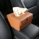 Axya Leather Tissue Box Drawer Organizer - Foldable & Portable Storage Box