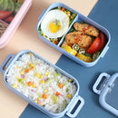 Axyaa Wheat Straw Microwave Lunch Box for Kids - Portable Bento Container
