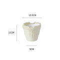 Axyaa Ceramic Flower Pots with Relief Pattern for Succulents and Home Decor