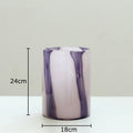 Axyaa Dreamy Purple Glass Vase for Table Decoration and Floral Arrangement