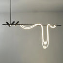 Axyaa Nordic Art Line Pendant Light - Luxury LED Chandelier for Dining Room & Bar