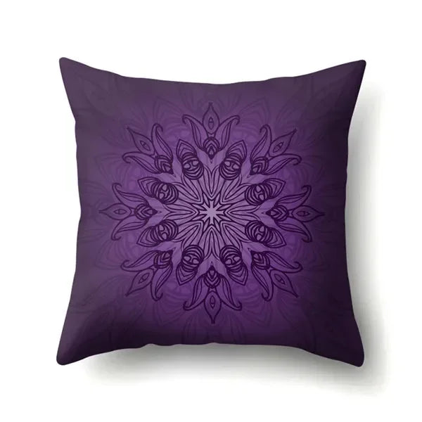Abstract Geometric Bohemian Pillowcase in Colorful Exotic Style by Axyaa