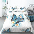 Butterfly Bedding Set - Blue Purple Butterflies Comforter Cover - Axyaa Brand