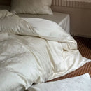Axyaa Cotton Satin Jacquard Duvet Cover Set - Queen Size Luxury Bedding Set