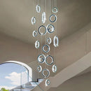 Axyaa Crystal Chandelier Stair Pendant Lamp Living Room Lighting