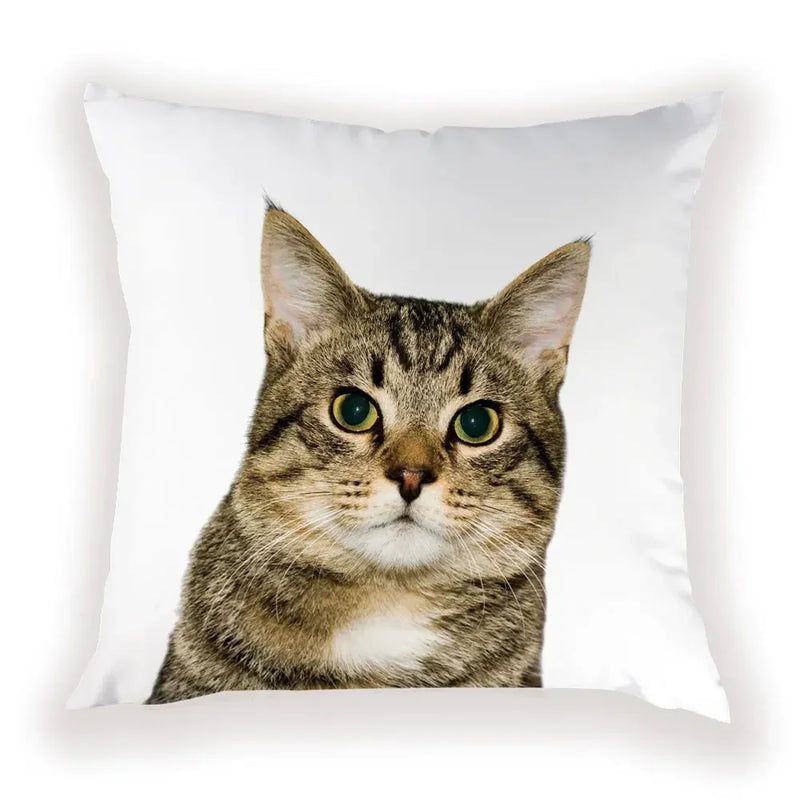 Cute Dog Cat Pillow Cover 45X45CM for Home Decor - Axyaa Brand