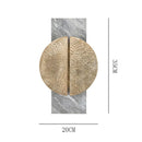 Axyaa Black Grey Marble Wall Light Luxury Decor Sconce for Living Room