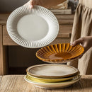 Axyaa Retro Ceramic Vegetable Plate - High Value Round Tableware