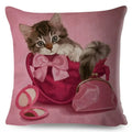 Axyaa Cartoon Pet Dog Print Pillow Covers 45x45cm for Home and Car Decor