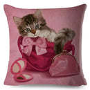 Axyaa Cartoon Pet Dog Print Pillow Covers 45x45cm for Home and Car Decor