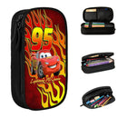 Axyaa Lightning Mcqueen Double Layer Pen Box - Large Capacity, Office & Makeup Accessories