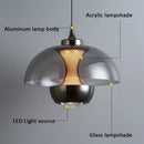 Axyaa Nordic Glass Pendant Light for Bedroom Suspension Living Room LED Chandelier