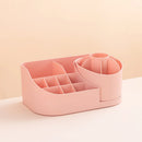 Axyaa Rotating Desk Organizer: Multi-Functional 2-in-1 Stationery & Cosmetic Storage Box