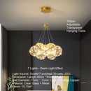 Axyaa Glass Ball LED Chandeliers for Modern Living Rooms, Bedrooms, and Dining Rooms