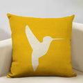 Axyaa Mustard Yellow Letter Style Cushion Cover 45x45cm Home Cafe Decor