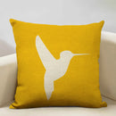 Axyaa Mustard Yellow Letter Style Cushion Cover 45x45cm Home Cafe Decor