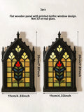 Axyaa Gothic Church Window Style Desktop Decor Floral/Geometric Ornaments