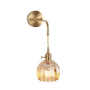 Axyaa Retro Floral Glass Wall Lamp, Modern Bedside LED Sconce