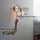 Axyaa Japanese Style LED Wall Light Clear Glass Pull Chain Switch Nordic Modern Decor