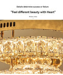Axyaa Modern Gold Ceiling Crystal Light for Home Living Room, Bedroom, Dining, Kitchen