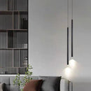 Axyaa Minimalist Pendant Lights: Gold/Black Adjustable Chandeliers for Bedroom, Living, Dining Room